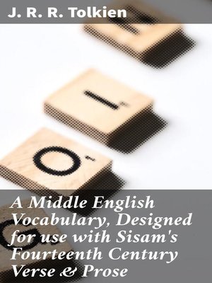 cover image of A Middle English Vocabulary, Designed for use with Sisam's Fourteenth Century Verse & Prose